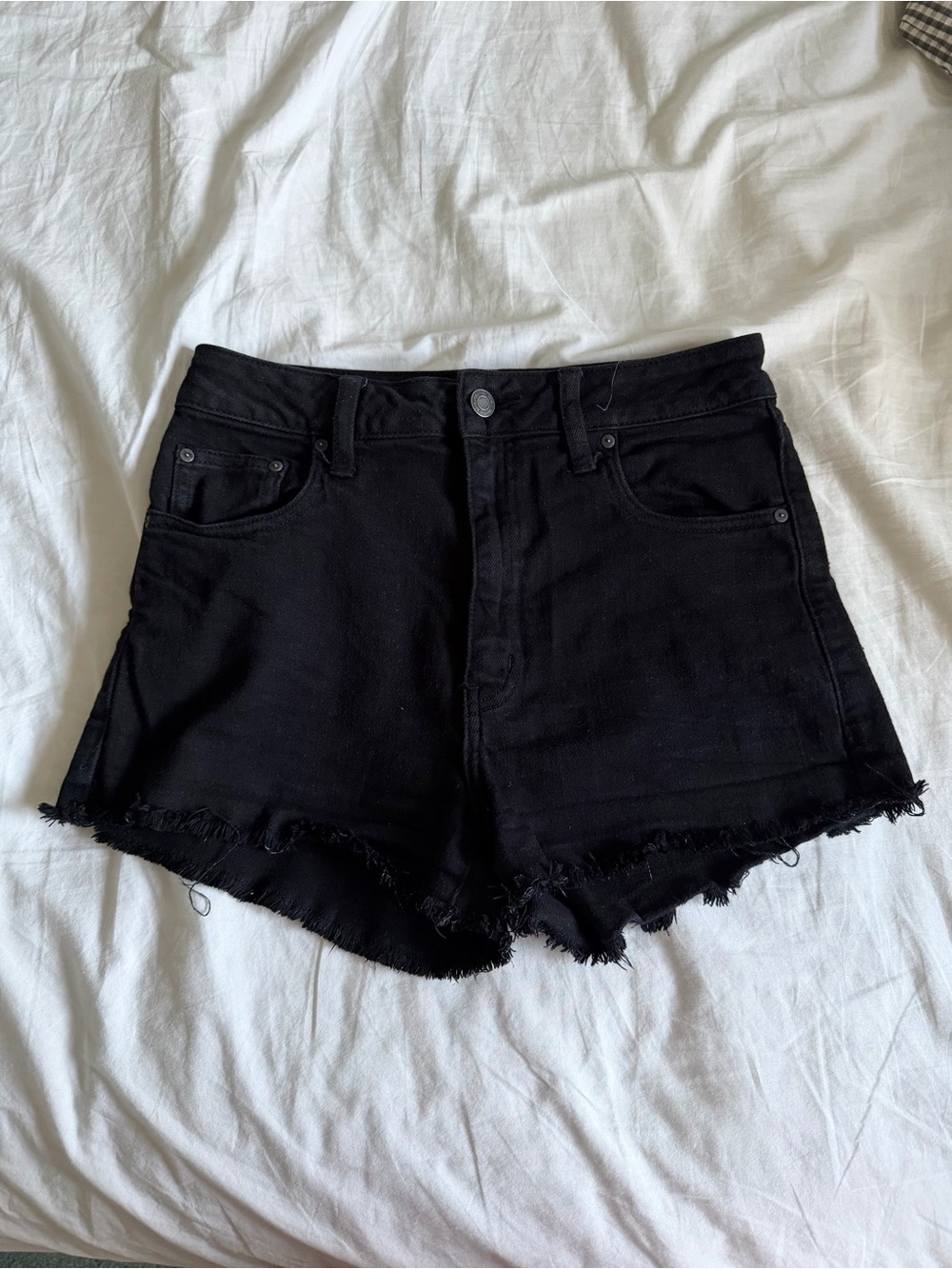 Sunday Best Black Distressed Denim Cutoff Shorts